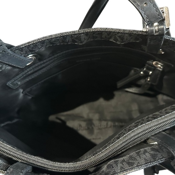 Michael Kors Jet Set Tote Signature Monogram Handbag MK Logo Shoulder Bag Purse - Picture 11 of 16